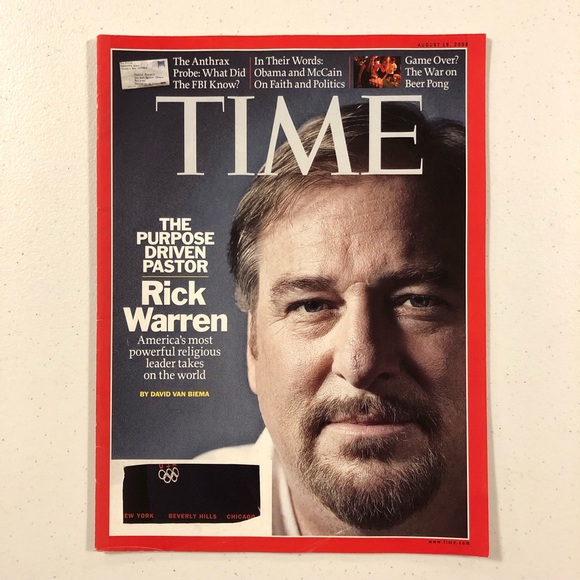 Other - Time Magazine August 18, 2008 The Purpose Driven Pastor Rick Warren